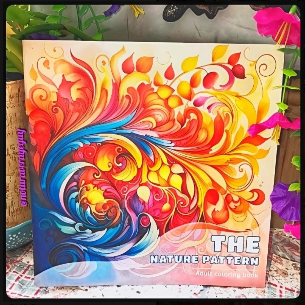 🆕Colorful NATURE PATTERN Adult/Family Coloring Book.. For ALL Ages